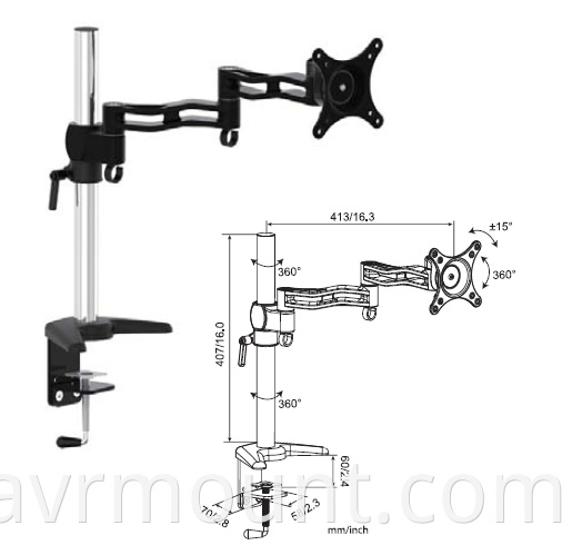 AVRD07 desktop monitor arm mount